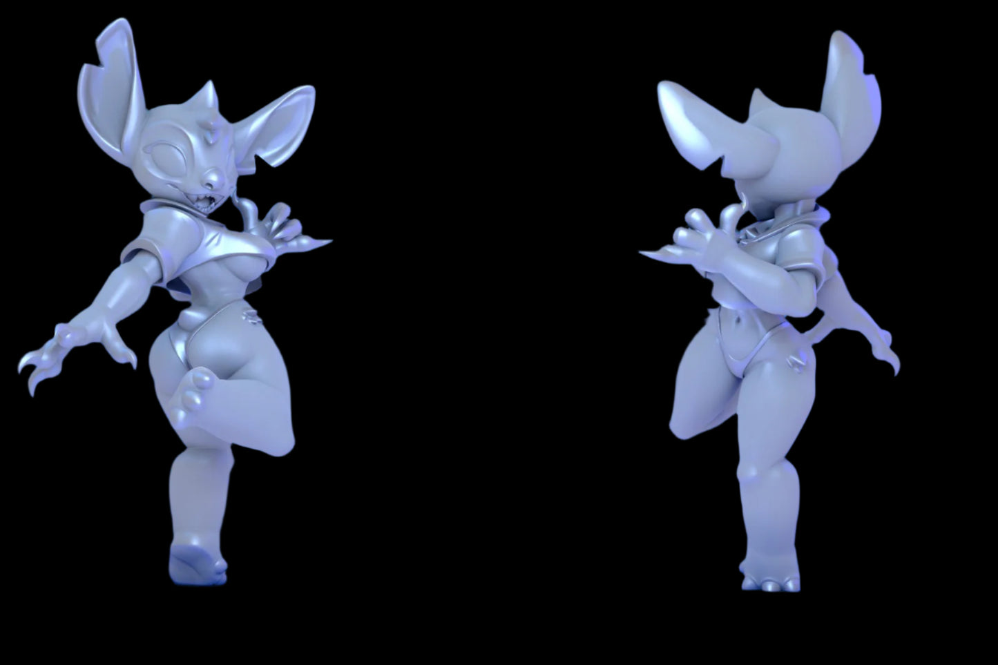 Stitch and Angel Painted figure